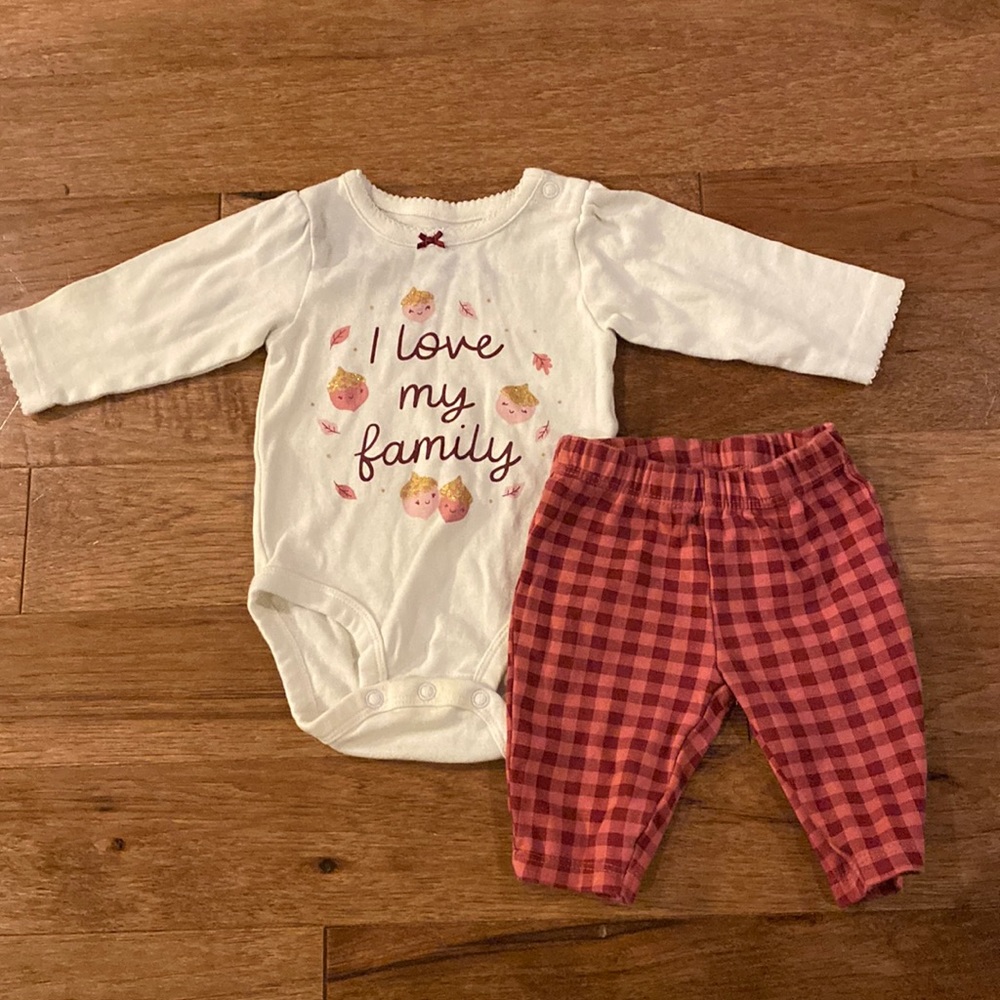 Carter’s brand 3mo onesie with pants
